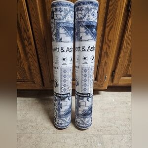 Wyatt & Ash Washable 2-pack Runner rugs, washable mink cyrus- blue